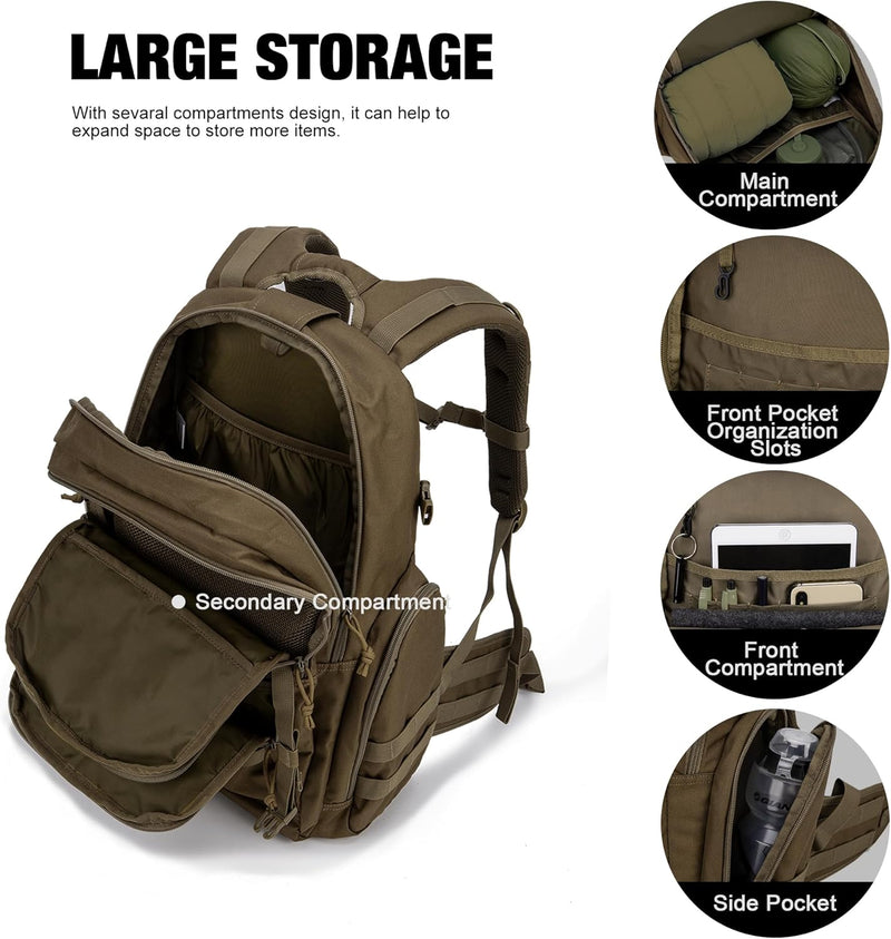 Mardingtop 25L/28L/40L Militär Rucksack Herren Arbeit für Taktischer Assault Wandern Reisen Outdoor