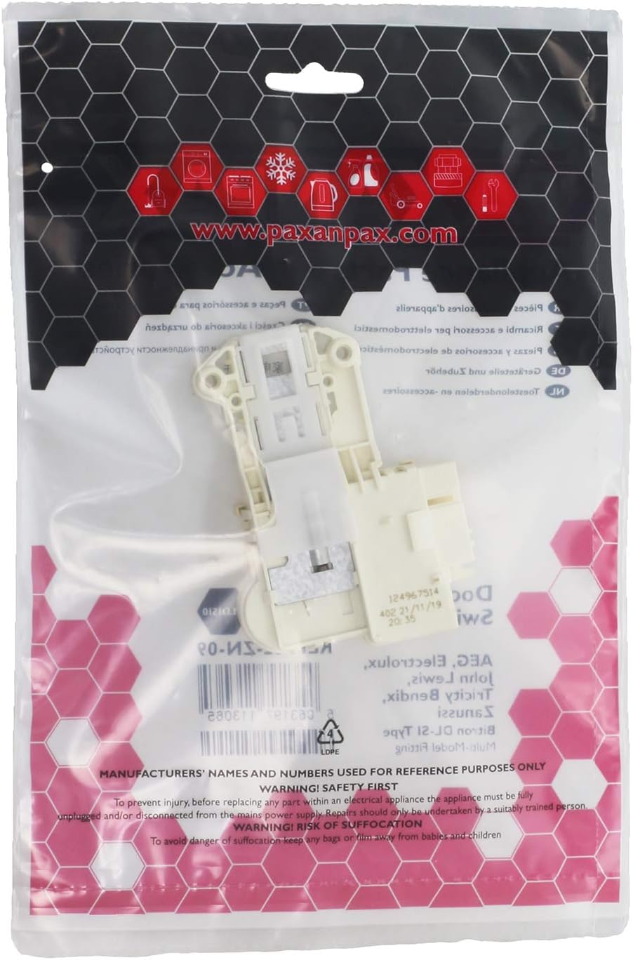 Paxanpax PLD1510 Kompatible 4-Tag Bitron DL-S1 Verzögerungsgerät Türverriegelungsschalter AEG Lavama