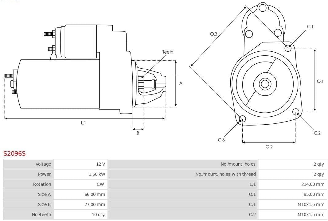 Brand new AS-PL Starter motor - S2096S