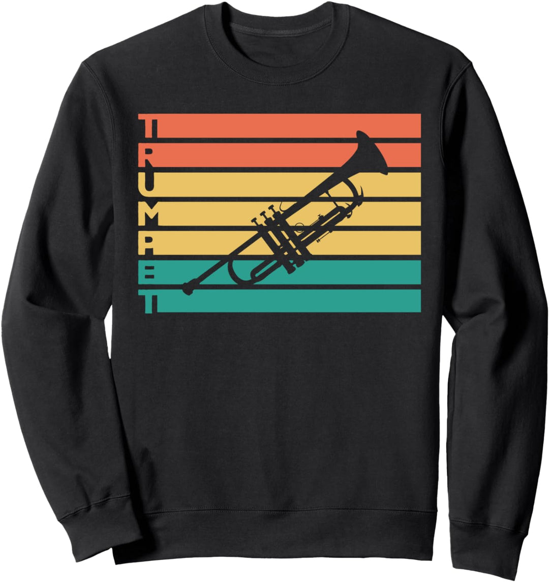 Retro Vintage Trompete Geschenk für Trompeten Spieler Sweatshirt