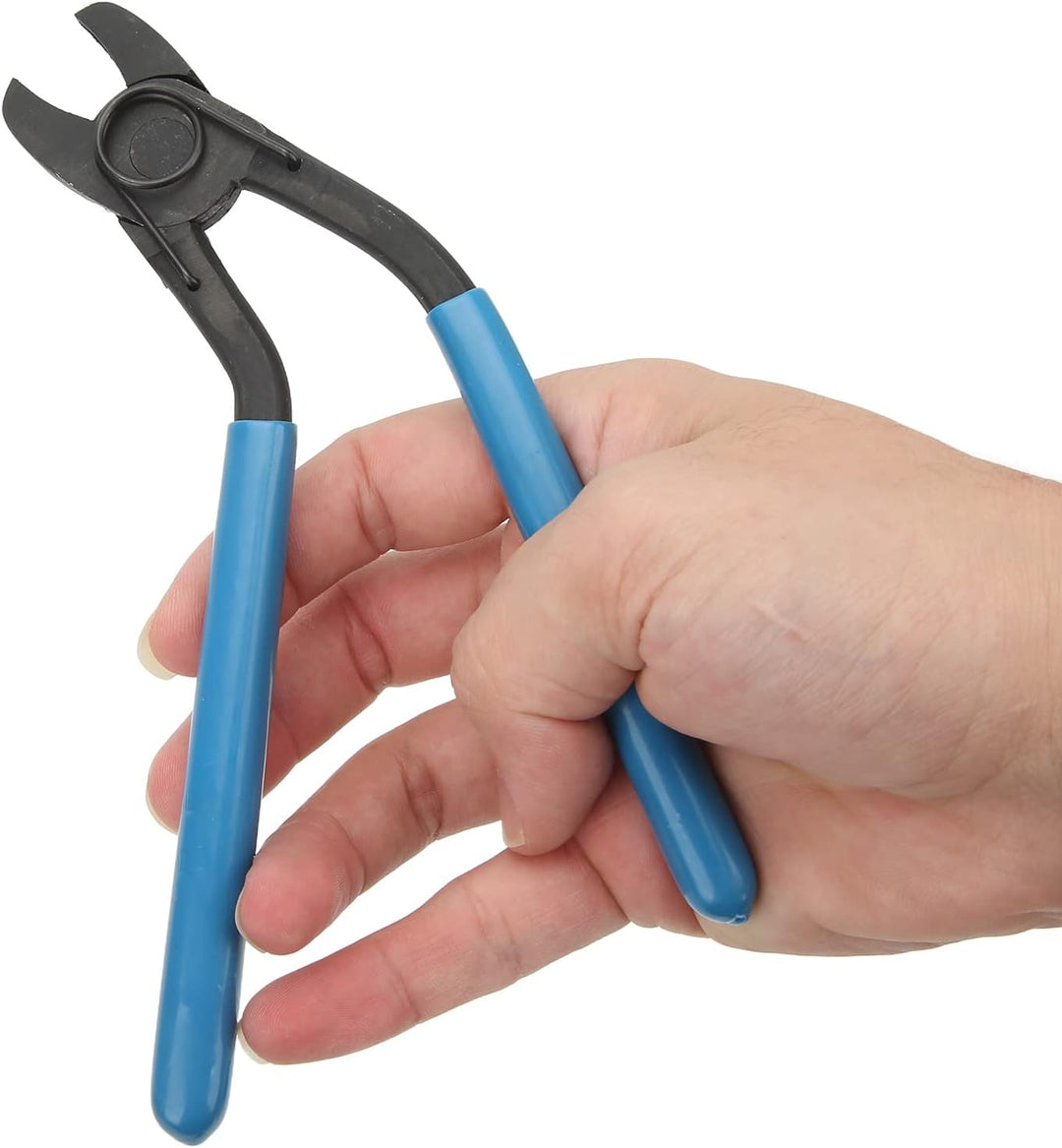 angled hog ring pliers,Hog-Ring-Zange,Abgewinkelte Hog-Ring-Zange,Gebogener Kopf,Gebogen,Offen,Abgew