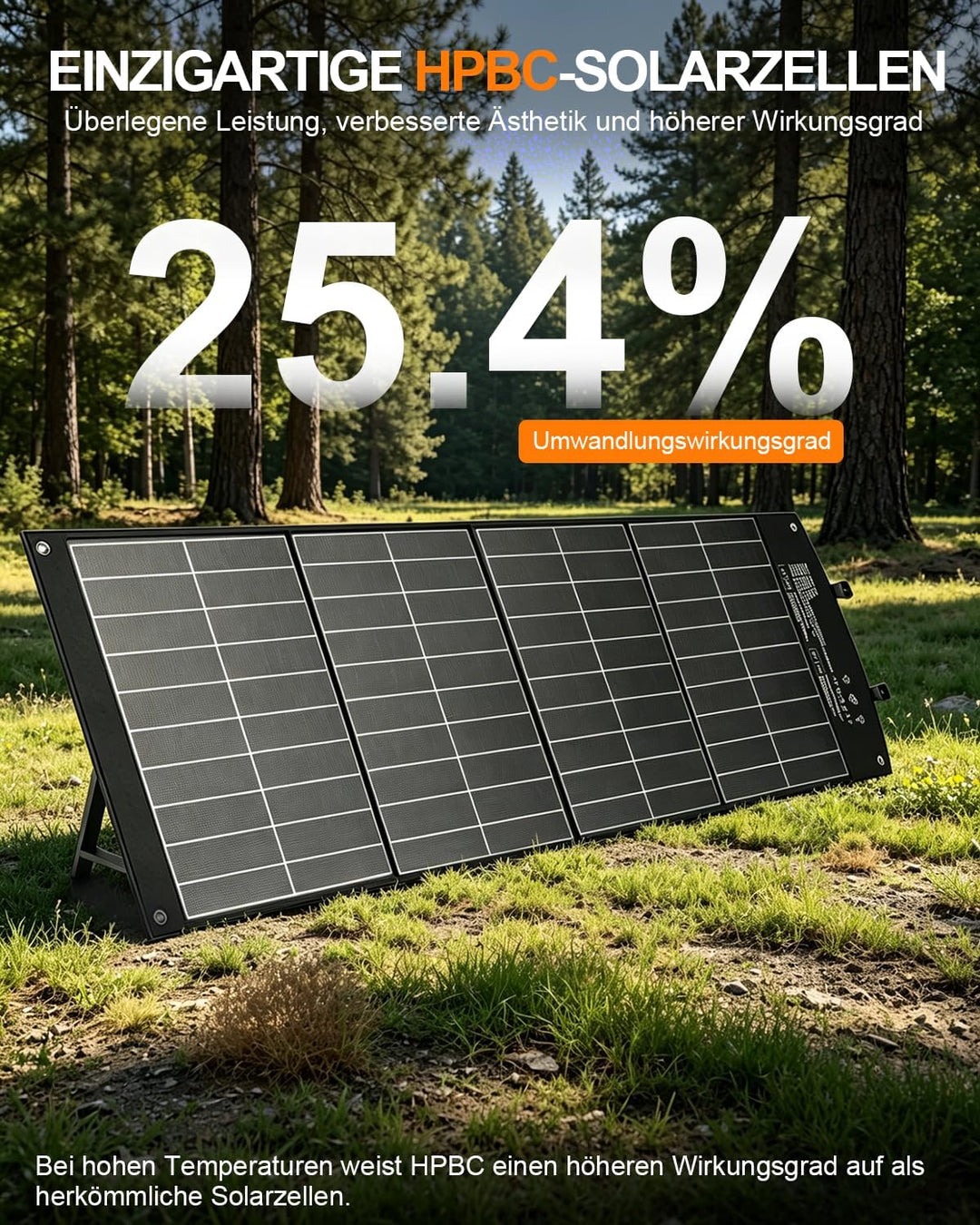 ELECAENTA 120W Faltbar ETFE Solarpanel Tragbarer Monokristallinem Solar Ladegerät Typ-C PD45W USB QC
