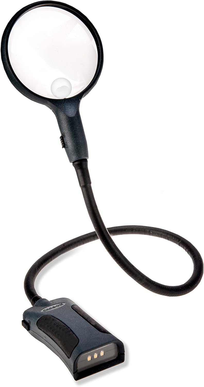 Carson BoaMag 2X Lupe mit Flexhals und integrierter 5X Spotlinse (SM-22)