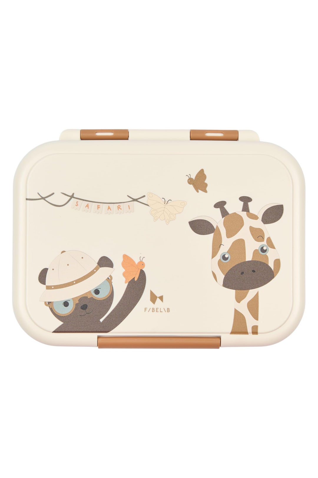 Fabelab Brotdose Kinder Mit Fächern Safari Jungle Bear | Lunchbox Aus Edelstahl 1000 Ml Auslaufsiche