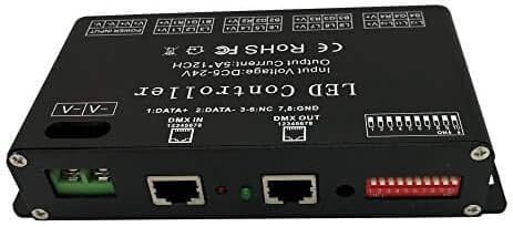 12 Kanal DMX Decoder,DMX512 Decoder RGB LED Controller 60A PWM DMX512 Dimmertreiber für RGB LED Stre