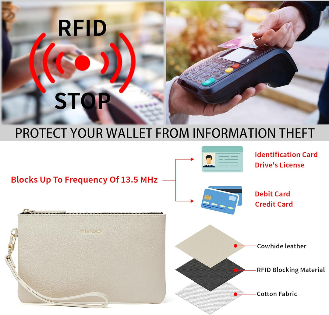 DORIS&JACKY Ziegenleder Wristlet Clutch Brieftasche Nette Kleine Beutel Tasche Mit Gurt 2 Rindsleder