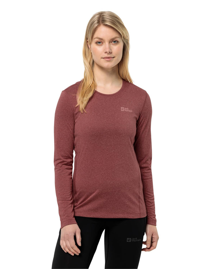 Jack Wolfskin Damen Sky Thermal L/S W Wander-Shirt S Apple Butter, S Apple Butter