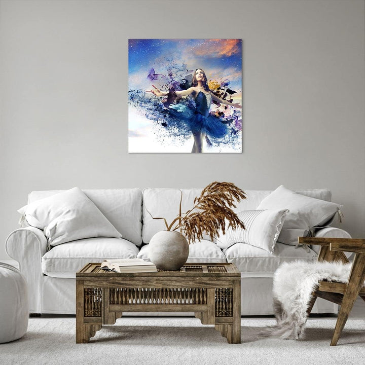 Bilder auf Leinwand Ballerina Tänzer Tüll Kleid Leinwandbild 60x60cm Wandbilder Dekoration Wohnzimme