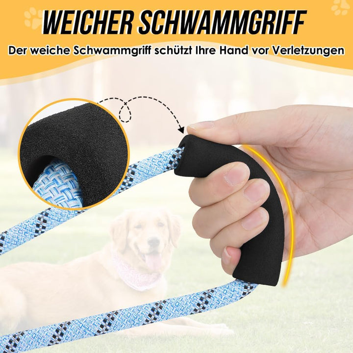 Hundeleine 3m für Kleine mittelgrosse Hunde, 8in1 Schleppleine mit 3 Verstellbare Schnalle und Griff