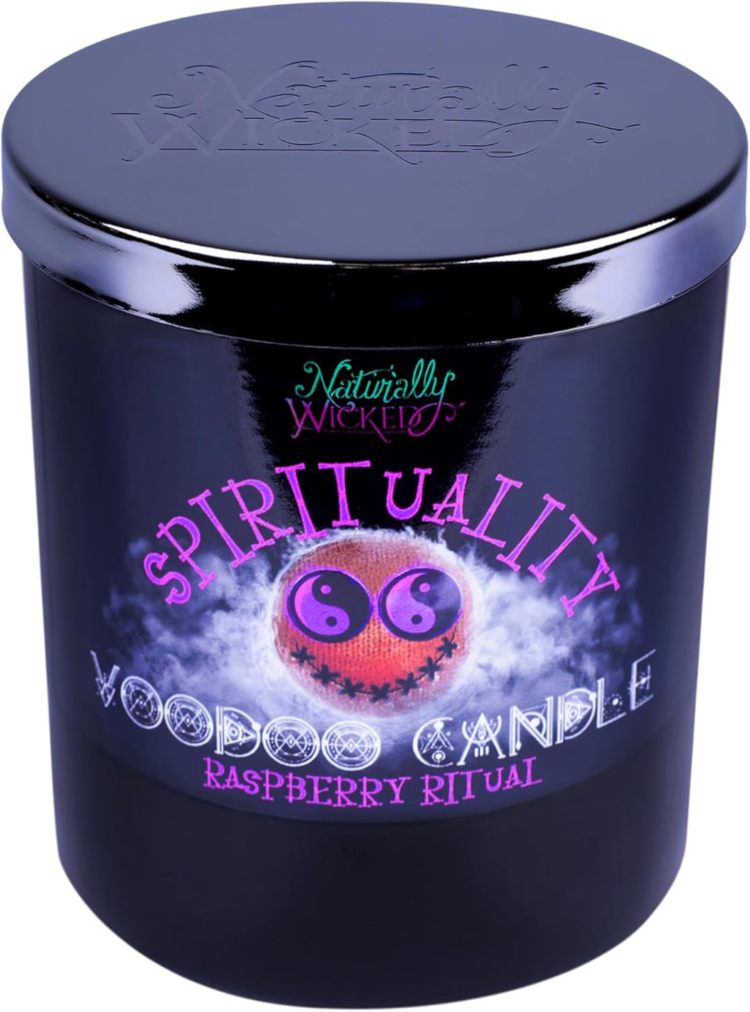 Naturally Wicked Voodoo Spiritualitäts Kerze | Inc Voodoo-Puppe & Kristallstab | Vegane Kristallzaub
