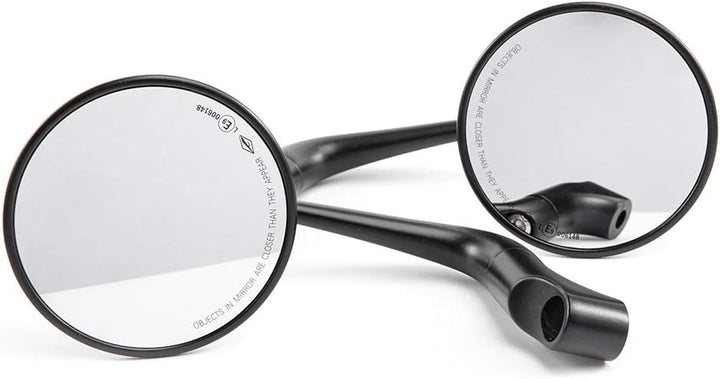 APEBAZY Motorradspiegel CNC Aluminium Rückansicht Rückspiegel Seitenspiegel #1 Schwarz, #1 Schwarz