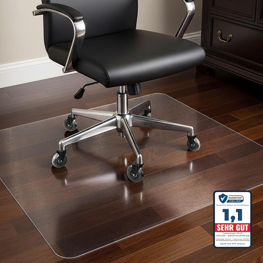 COSYLAND Bodenschutzmatte Bürostuhl transparent – Bürostuhl Unterlage & Schreibtischstuhl Unterlage