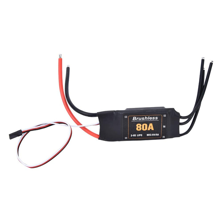 RC ESC, 80A Brushless ESC Elektronischer Drehzahlregler Batterie Niederspannungsschutz 2-6S