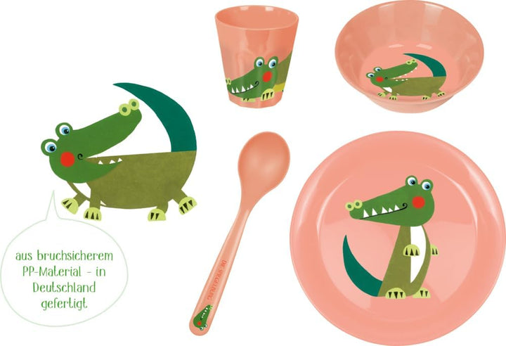 DIE SPIEGELBURG - Geschirr Geschenkset Krokodil - Freche Rasselbande