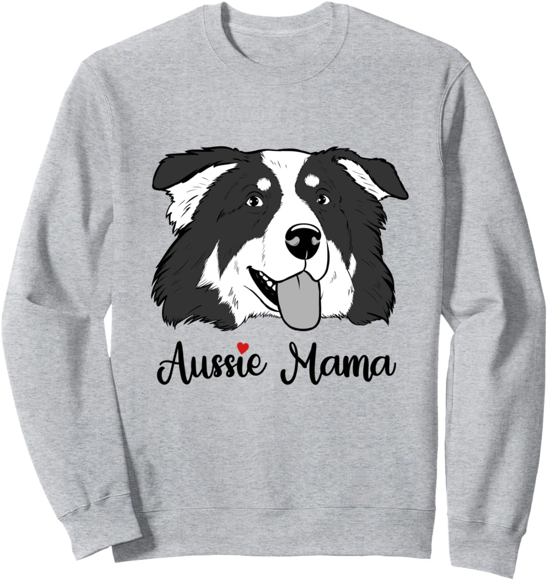 Black Tri Aussie Mama Aussie Hund Australian Shepherd Sweatshirt