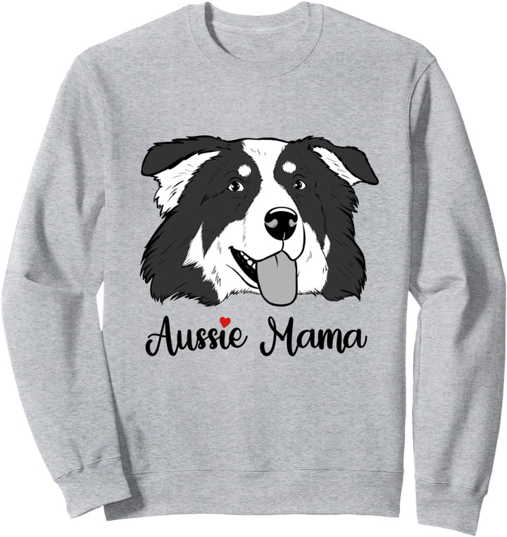 Black Tri Aussie Mama Aussie Hund Australian Shepherd Sweatshirt