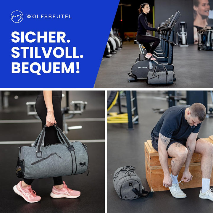 𝗪𝗢𝗟𝗙𝗦𝗕𝗘𝗨𝗧𝗘𝗟® 30L Sporttasche & Reisetasche für Damen & Herren mit Schuhfach & Nassfach | Wasserdicht