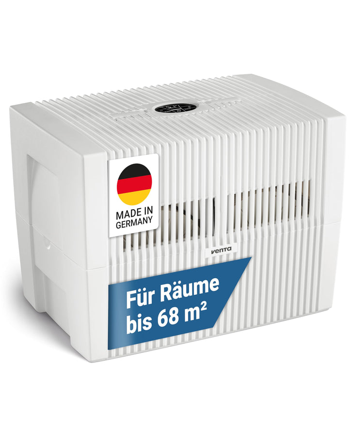 Venta LW45 Comfort Plus, Luftbefeuchter für Räume bis 60 qm, brillant weiss, mit digitaler Steuerung