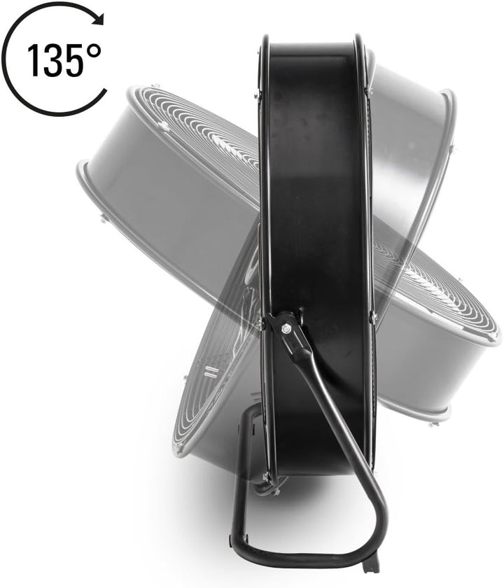 TROTEC Bodenventilator TVM 24 D – 124 Watt, Neigungswinkel 135°, 3 Stufen, Ø 60 cm, kippfester Stand