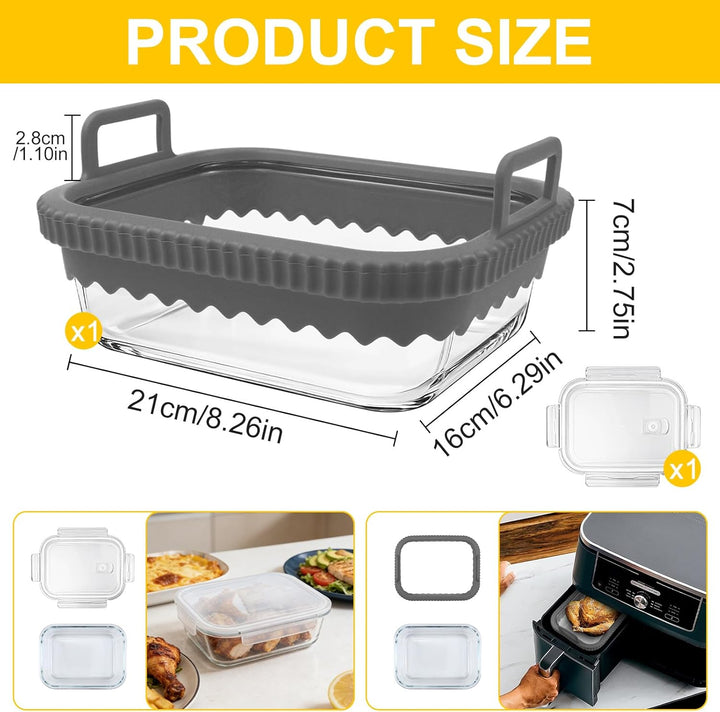 Airfryer Zubehör für Ninja Heissluftfritteuse AF400EU//DZ400EU/ COSORI Heissluftfritteuse 2 Kammern