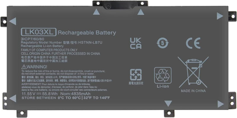 LK03XL Akku für HP Envy 17 17-AE143NG 17M-AE0XX 17T-AE100 CTO 2RX66AV Envy X360 15-BP000 15-BP107TX