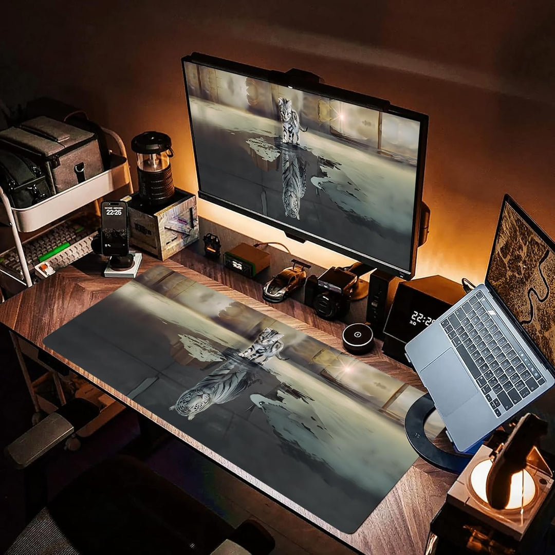 Gaming Mauspad - Mousepad 900 x 400 × 3 MM - XXL Mousepad gross mit Motiv Rutschfestem Gummiboden, v