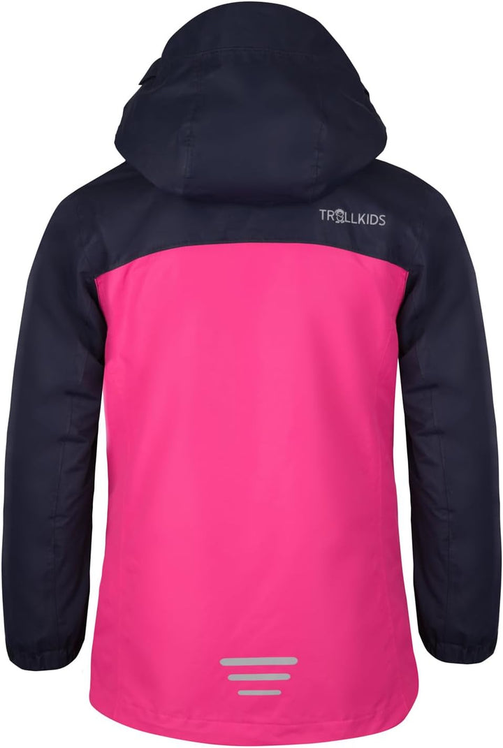 Trollkids Girls Bryggen 3in1 Jacket 176 Navy/Pink, 176 Navy/Pink