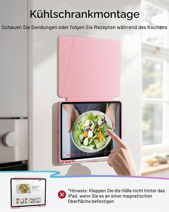 ESR Hülle für iPad Air 13 Zoll (2026/2025/2024) M4/M3/M2, Vertikale Stand, Mehrere Standwinkel, Ultr