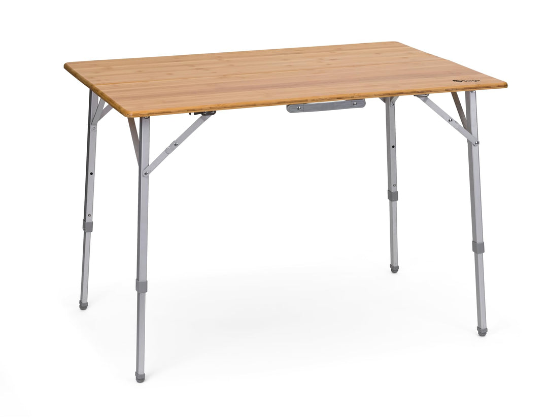 Berger leicht Klapptisch │ Campingtisch Bambus Klappbar Gartentisch Holz │ höhenverstellbar 100x72 c