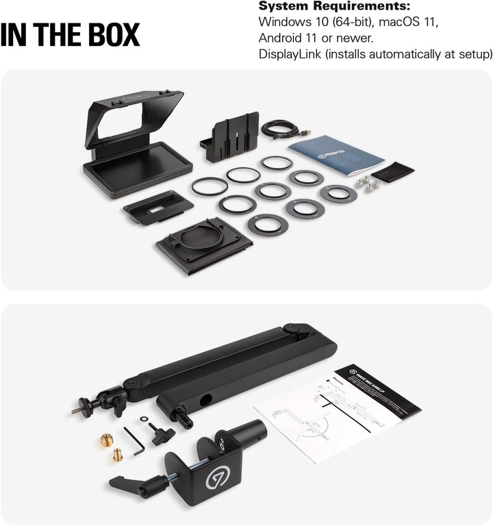Elgato Prompter/Schwenkhalterung-Bundle – Premium-Teleprompter + Low Profile Arm, kompatibel: DSLR,