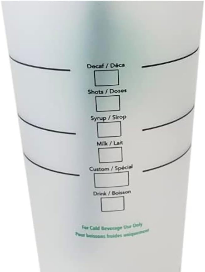Starbucks Wiederverwendbare Trinkbecher aus Hartplastik, 680 ml, mit Deckel und grünem Strohhalm mit