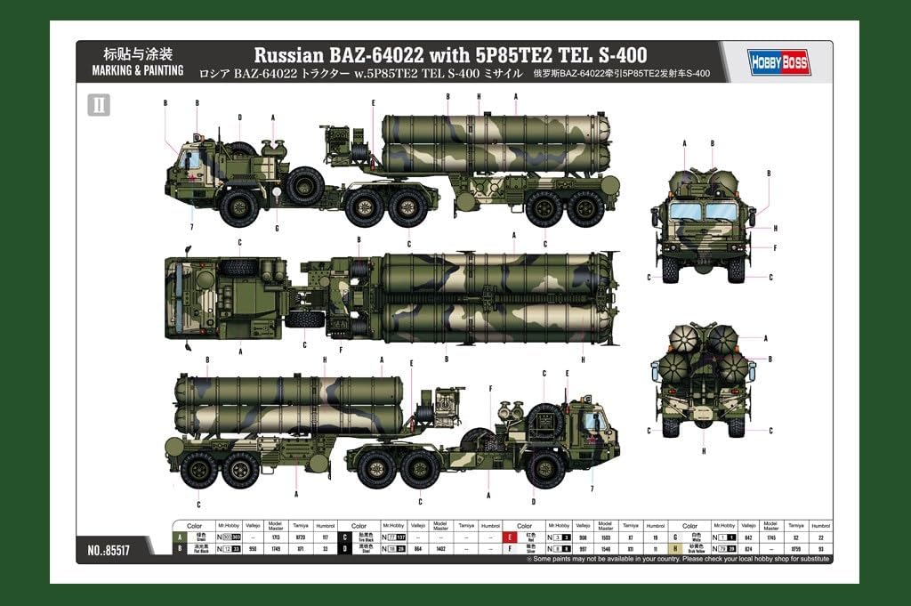 BAZ-64022 z 5P85TE2 TEL S-400