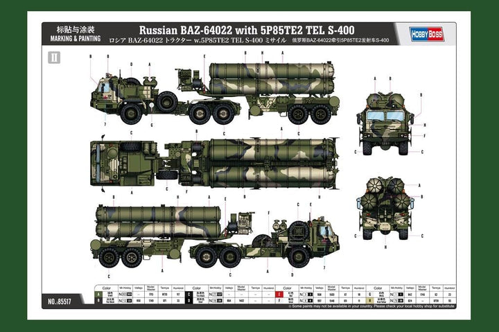 BAZ-64022 z 5P85TE2 TEL S-400
