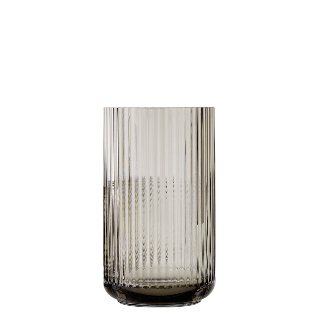 Lyngby Porcelæn Vase H25 cm Lyngby aus mundgeblasenem Glas zeitlos, grau H25 cm Smoke, H25 cm Smoke