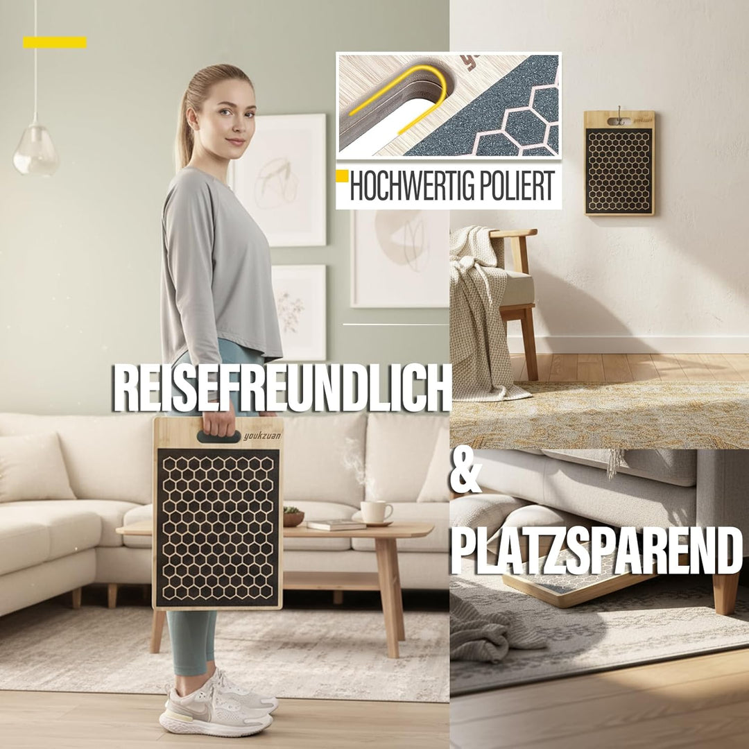 New Upgraded Schrägbrett für Waden & Plantarfasziitis | XL 43 × 29,5 cm Wadendehner mit Anti-Rutsch
