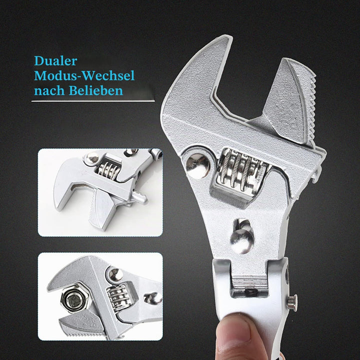 YWHWXB Flexhead Ratcheting Adjustable Wrench,10’’ to 12’’ Retractable Extension Shank Ratchet Wrench