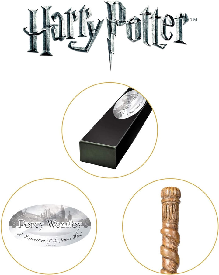 The Noble Collection - Percy Weasley Character Wand - 16in (40cm) Wizarding World Wand with Name Tag
