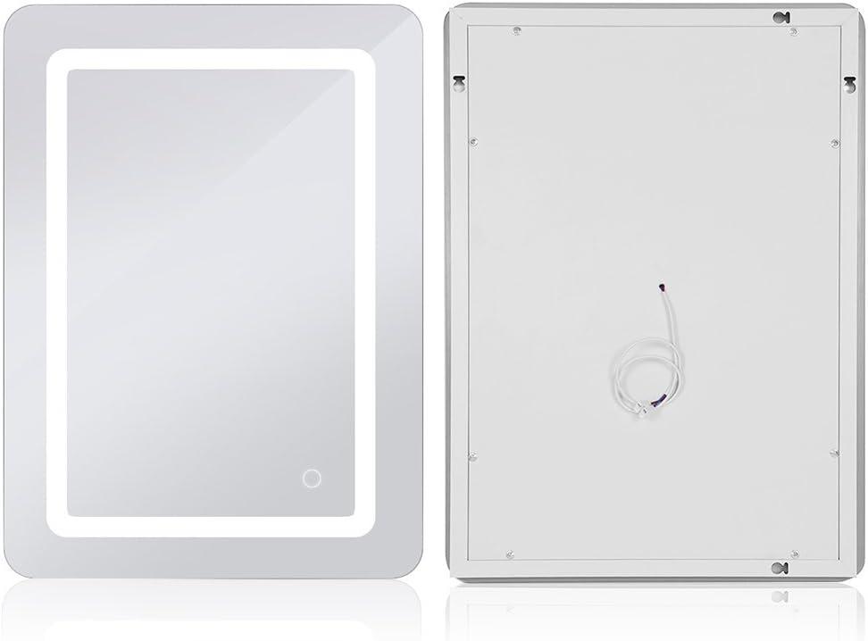 Willonin Badspiegel mit Beleuchtung,Badezimmerspiegel mit Beleuchtung, LED Touch, Energiesparend, wa