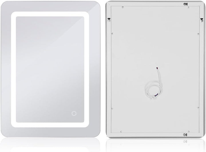 Willonin Badspiegel mit Beleuchtung,Badezimmerspiegel mit Beleuchtung, LED Touch, Energiesparend, wa