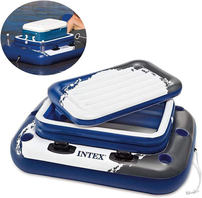 Intex Ab 14 Jahren Aufblasbarer Getränkekühler Mega Chill II 3P, Mehrfarbig, 122 X 97 cm