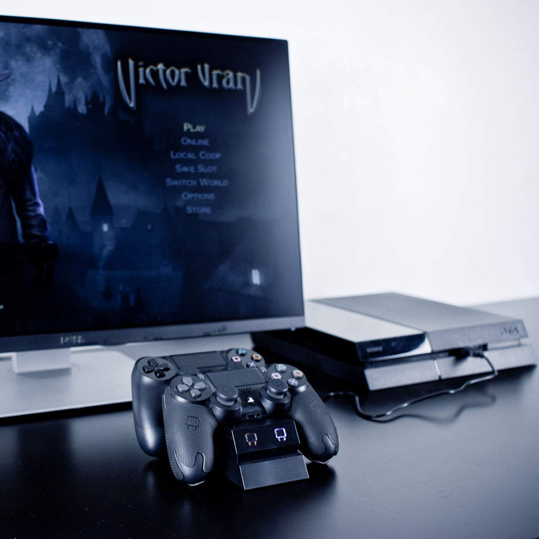 Venom Twin Docking Station, lädt zwei Dualshock 4 Controller gleichzeitig ohne Kabel, mit LED Anzeig
