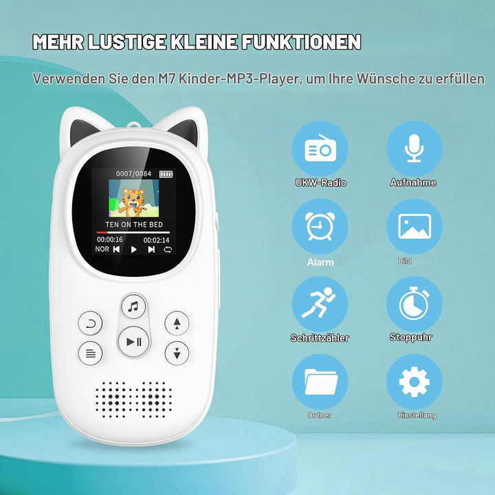 32GB MP3-Player mit Bluetooth 5.0, Oilsky Kinder MP3 Player mit Kopfhörer, 750mAh Tragbarem Sport Mp