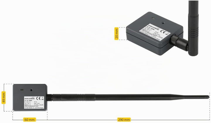 Schellenberg 60990 Garagentor Fernbedienung, universal Smarphone Garagentoröffner mit LED, mit LED