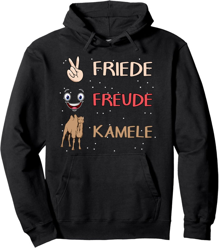 Kamel Sachen Friede Freude Kamele Pullover Hoodie