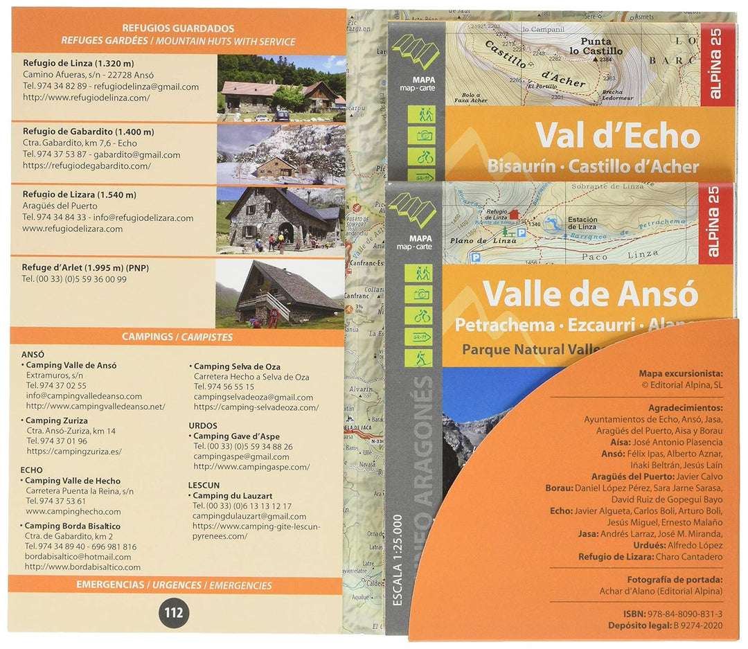 Valles de Ansó y Echo: Parc Natural Valles Occidentales, Karte