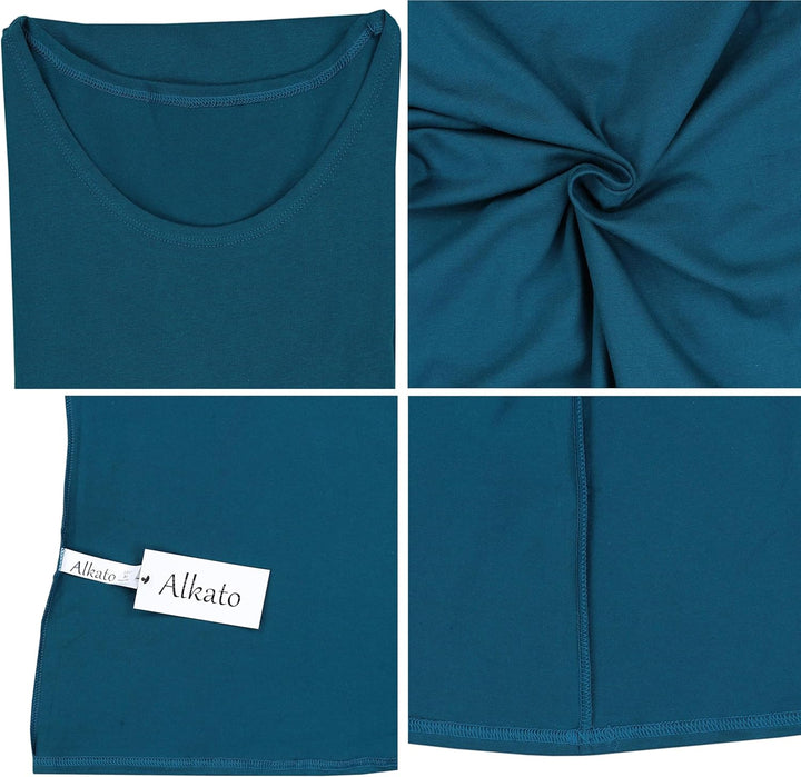 Damen Shirt 3/4 Arm mit Rundhals S Petrolgrün, S Petrolgrün