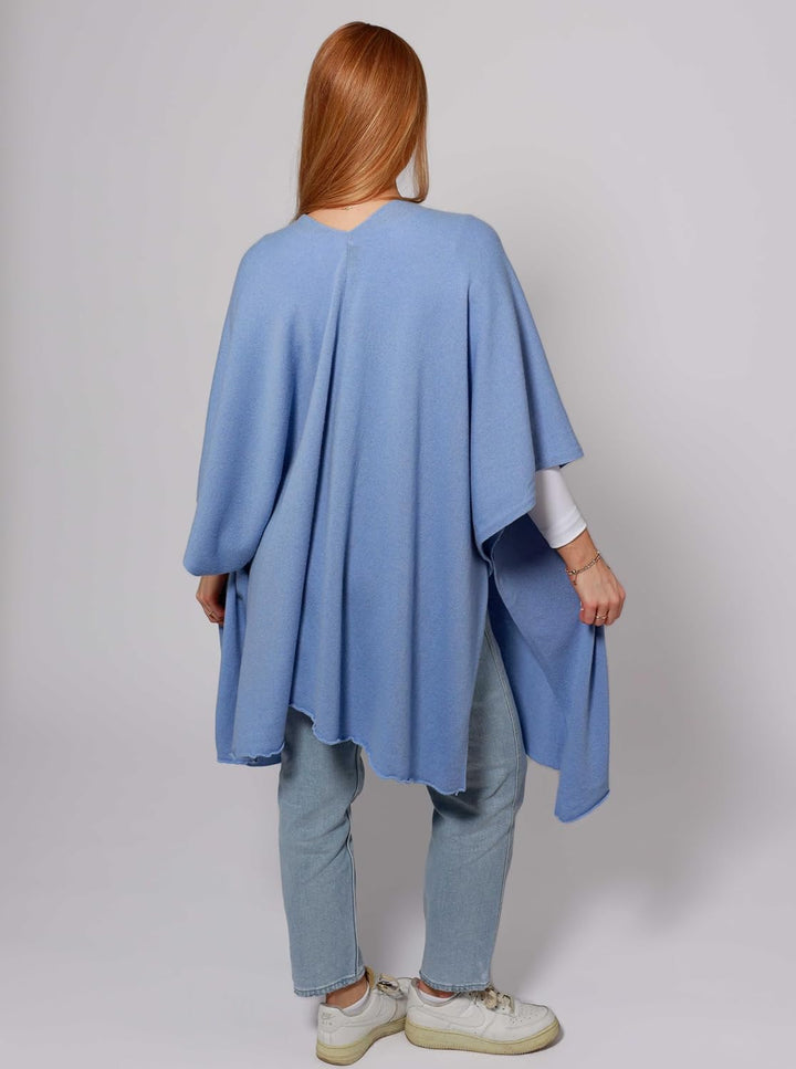 Zwillingsherz Poncho-Schal mit Kaschmir - Hochwertiges Cape für Damen - XXL Umhängetuch und Tunika m