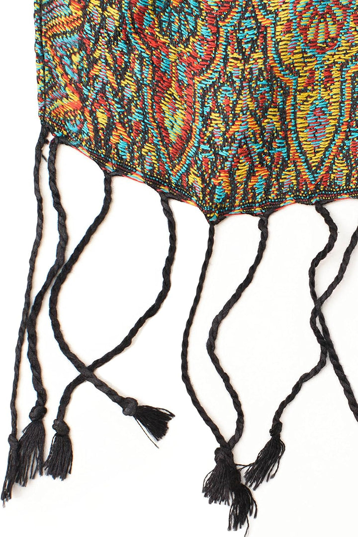 ufash Pashmina 100% Seidenschal aus Indien für Damen & Herren, Paisley Muster, 160 x 35 cm - Schal a