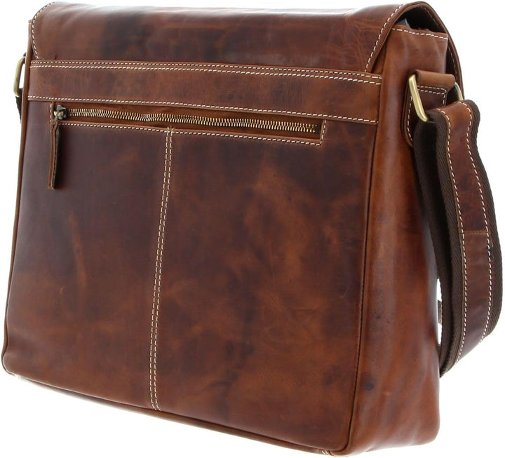 Bruno Banani Umhängetasche Jupiter Cognac echt Leder Herren, Damen - 020250