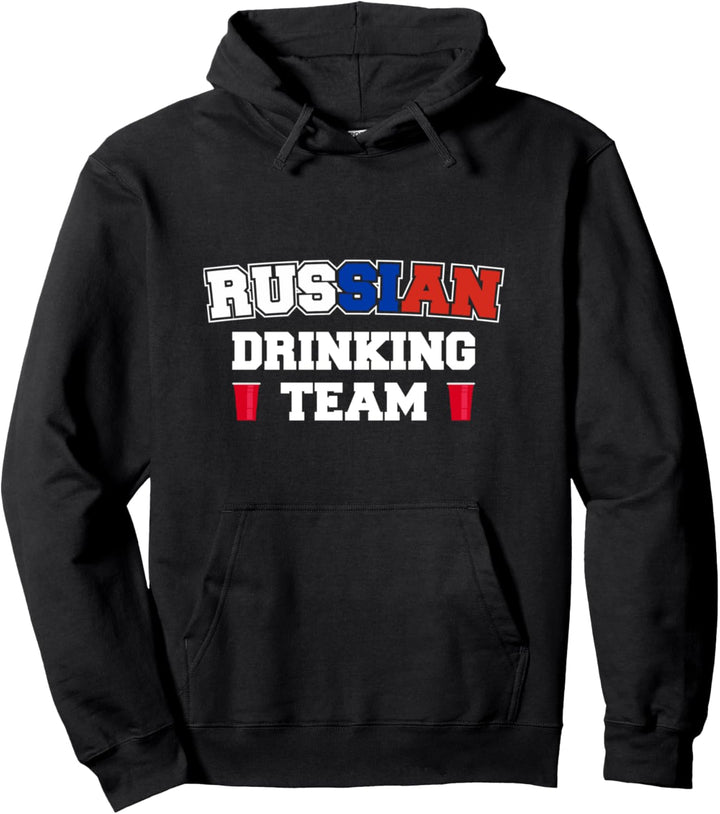 Russian Drinking Team Funny Drinking Beer Lover Beer Pong Pullover Hoodie